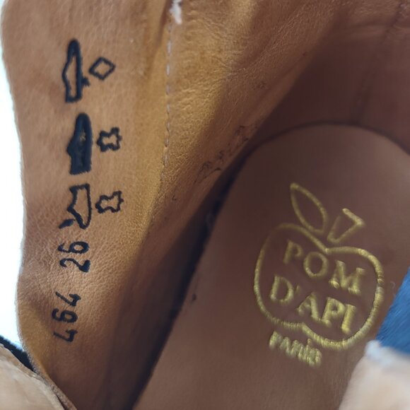 Pom d'Api Girl Suede Leather Boots/Bootie Embroidered Flowers EU Size 26~US 9.5 - Picture 10 of 12